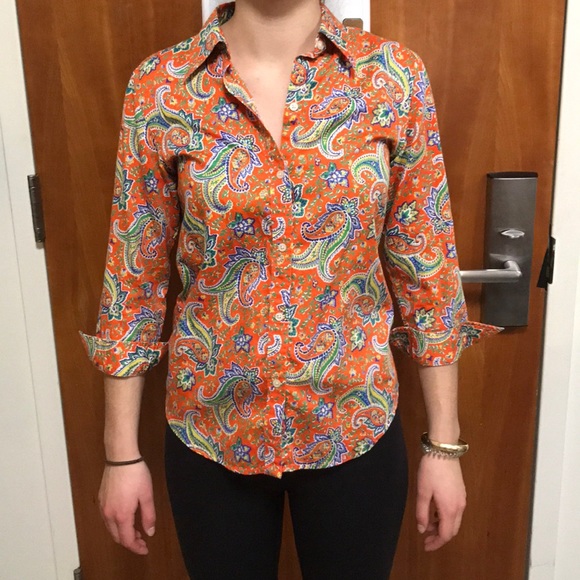 Ralph Lauren Tops - Ralph Lauren Paisley Button Down